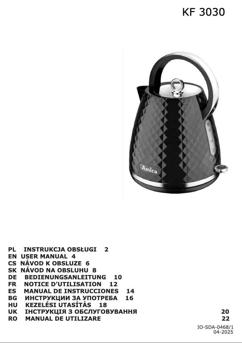 Página 1 del manual Manual de usuario Amica KF 3030