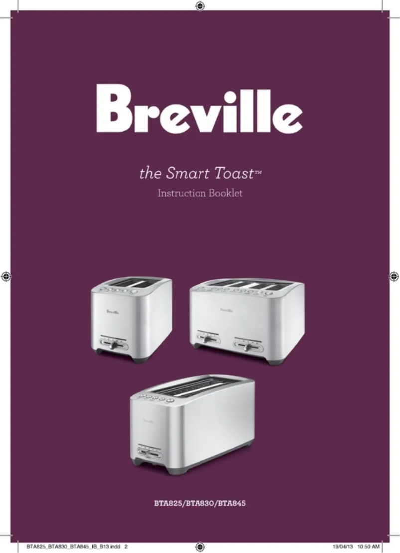 Page 1 de la notice Manuel utilisateur Breville the Smart Toast BTA830