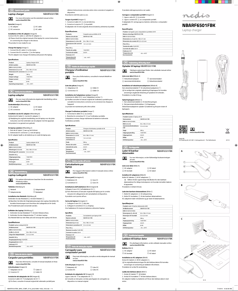 Page n°1 - Manuel utilisateur Nedis NBARF6501FBK