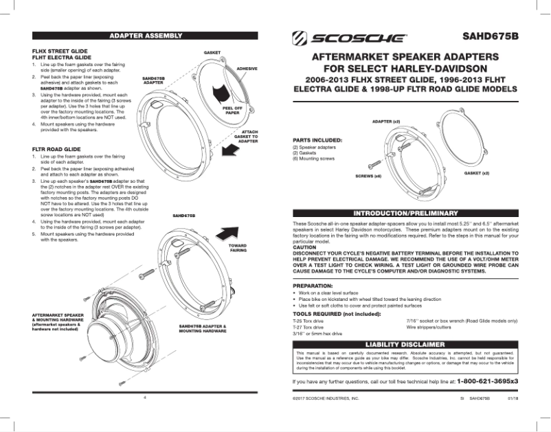 Page 1 de la notice Manuel utilisateur Scosche SAHD675B