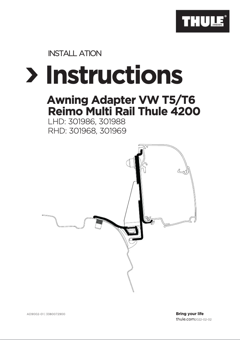 Page n°1 - Manuel utilisateur Thule Adapter 301986