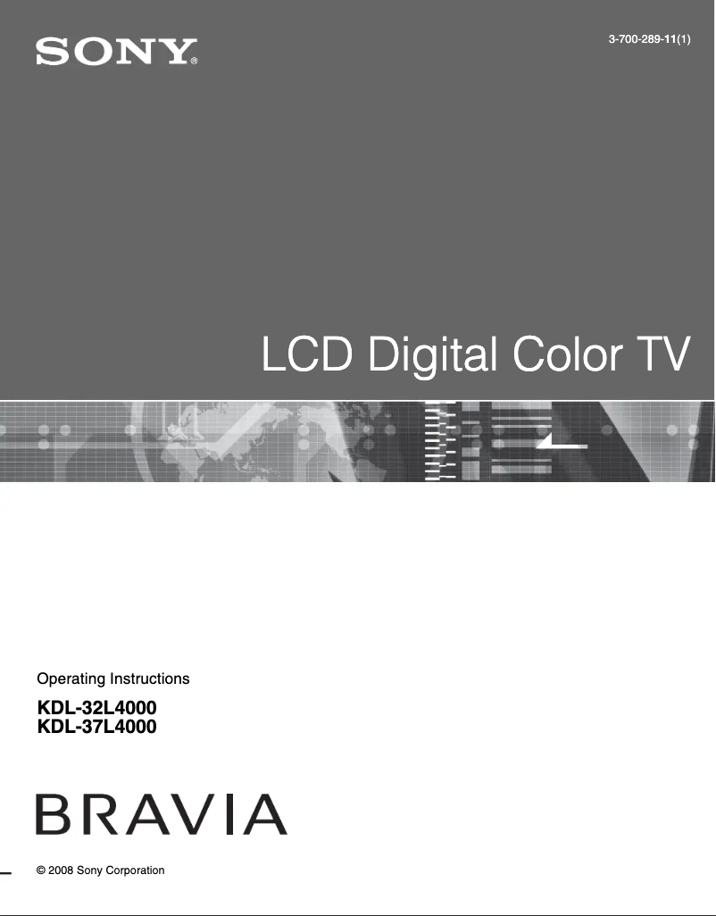 Page n°1 - Manuel utilisateur Sony Bravia KDL-37L4000