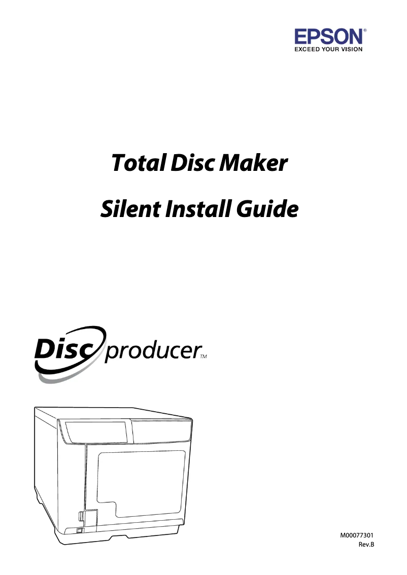 Page 1 de la notice Guide d'installation Epson Discproducer PP-100BD