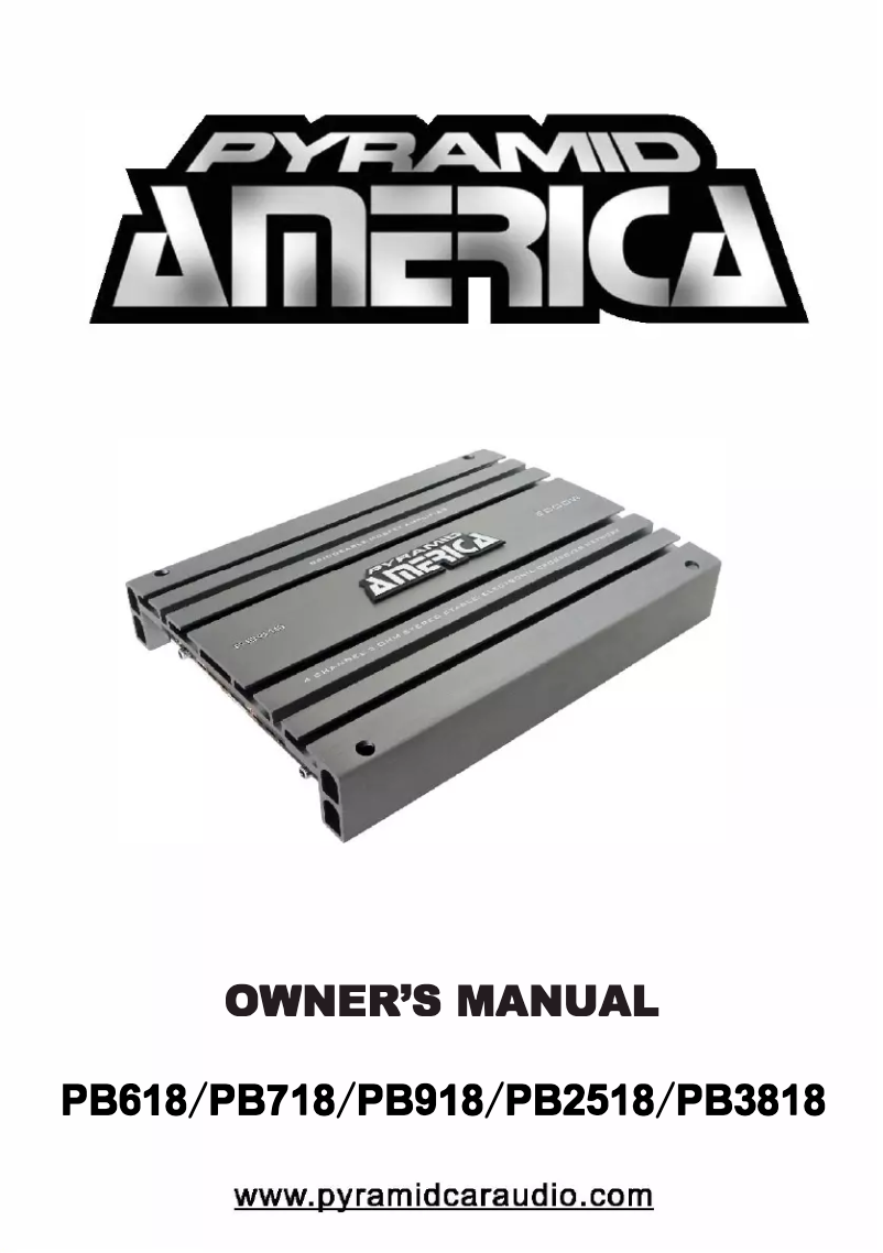 Page 1 de la notice Manuel utilisateur Pyramid PB2518