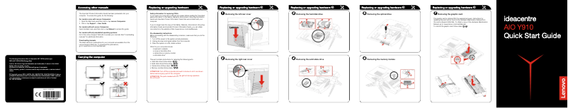 Image de la première page du manuel de l'appareil IdeaCentre AIO Y910