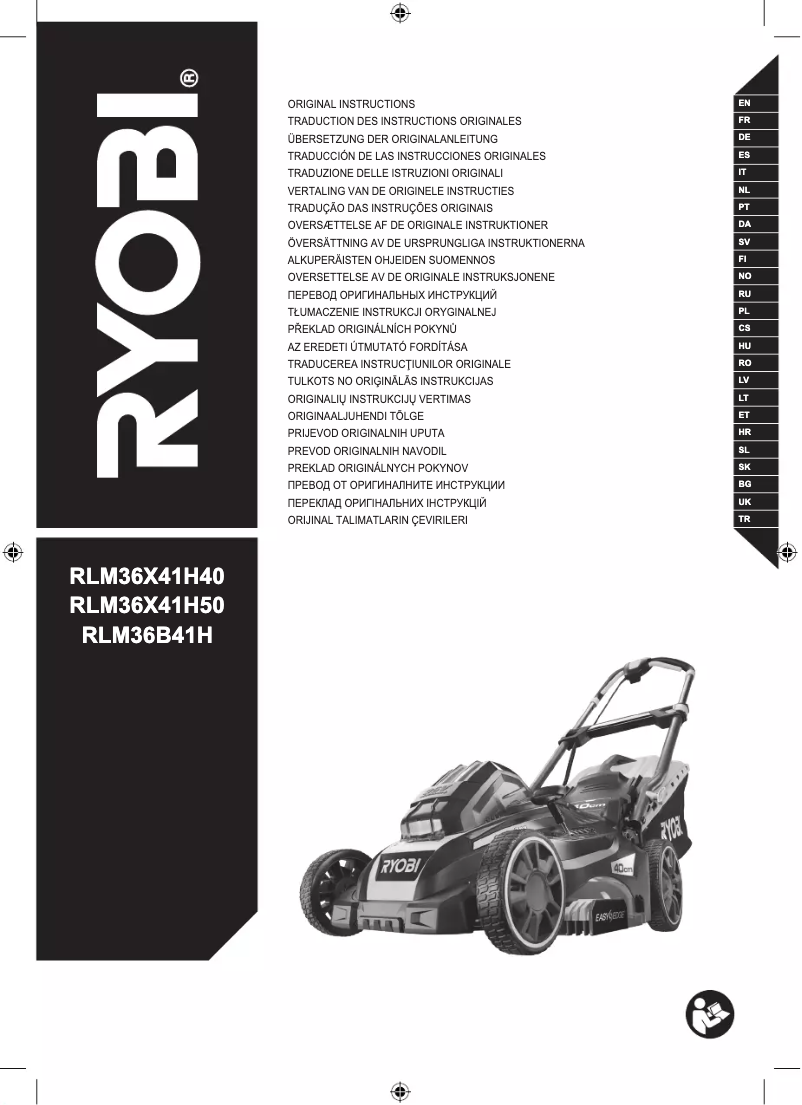Page n°1 - Manuel utilisateur RYOBI Max Power RLM36X41H50P