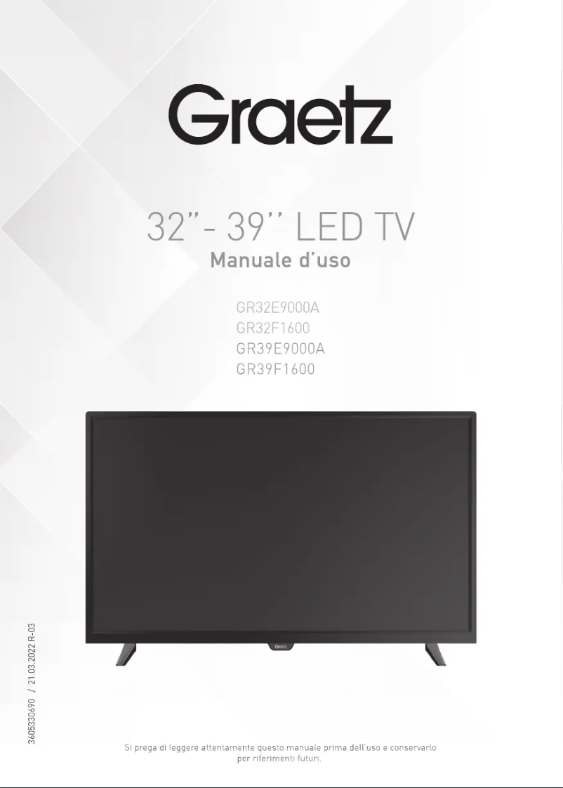 Page 1 de la notice Manuel utilisateur Graetz GR32E9000A