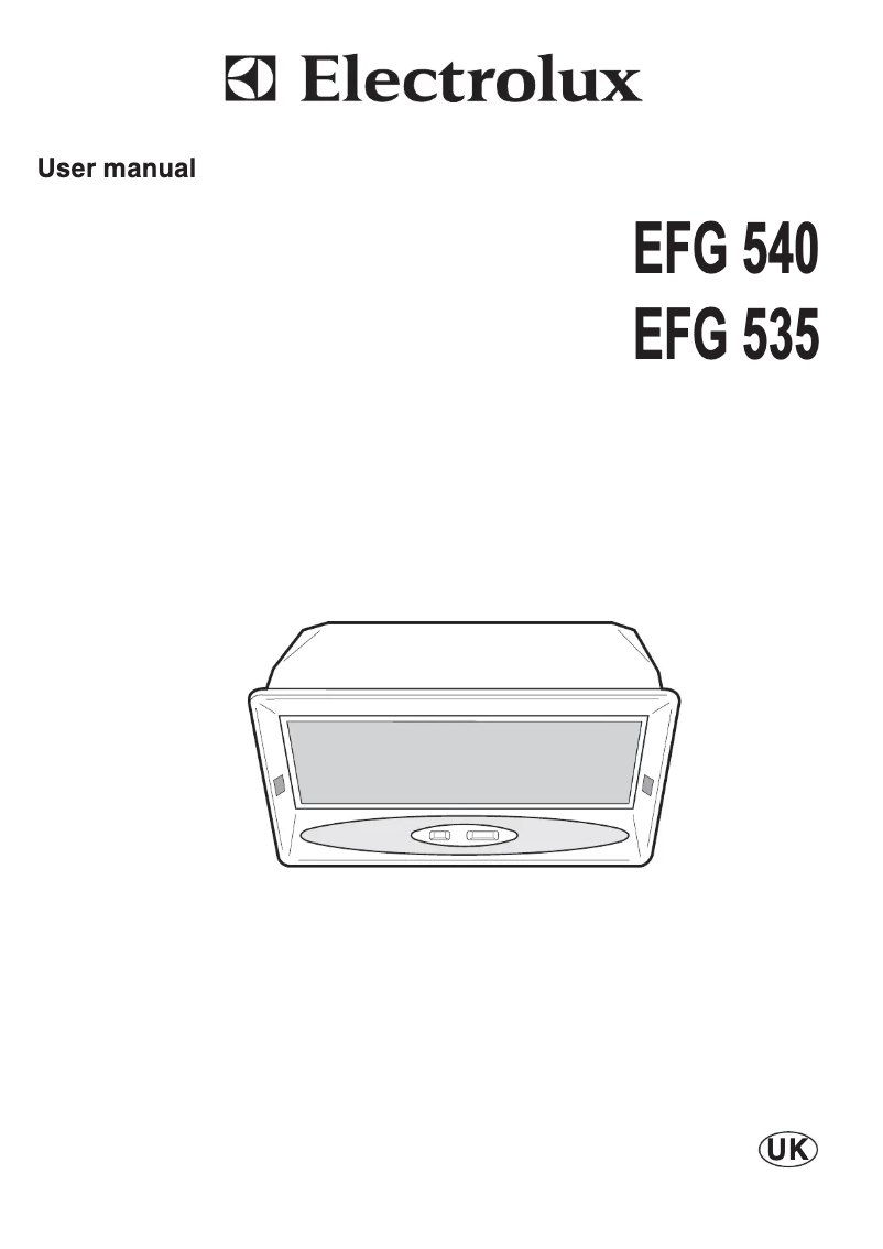 Image de la première page du manuel de l'appareil EFG 540