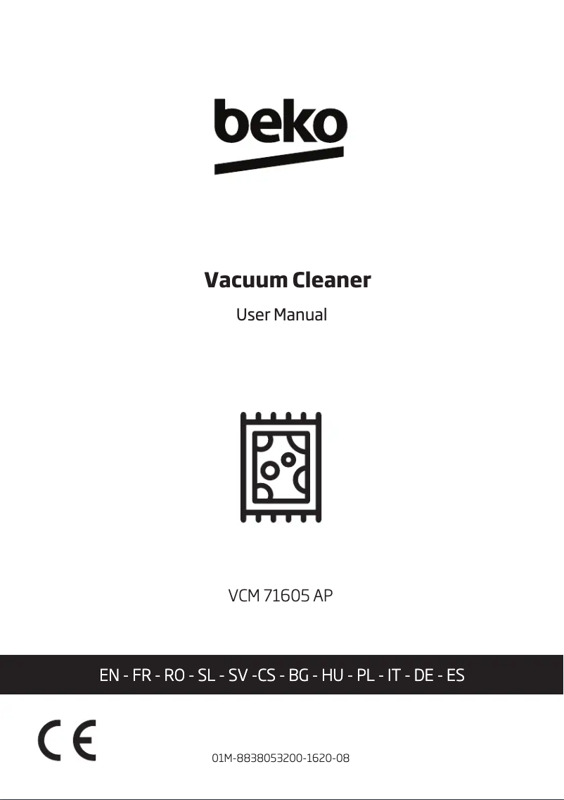 Page 1 de la notice Manuel utilisateur Beko VCM 71605 AP