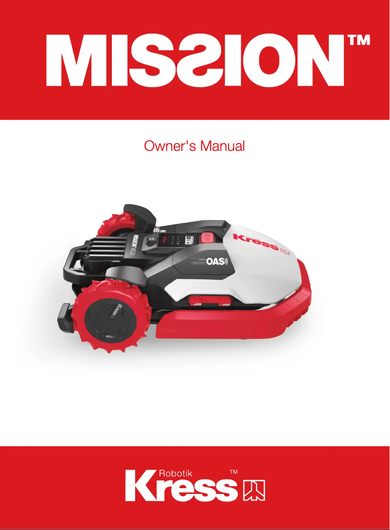 Page n°1 - Manuel utilisateur Kress Mission Mega 6000 KR136E