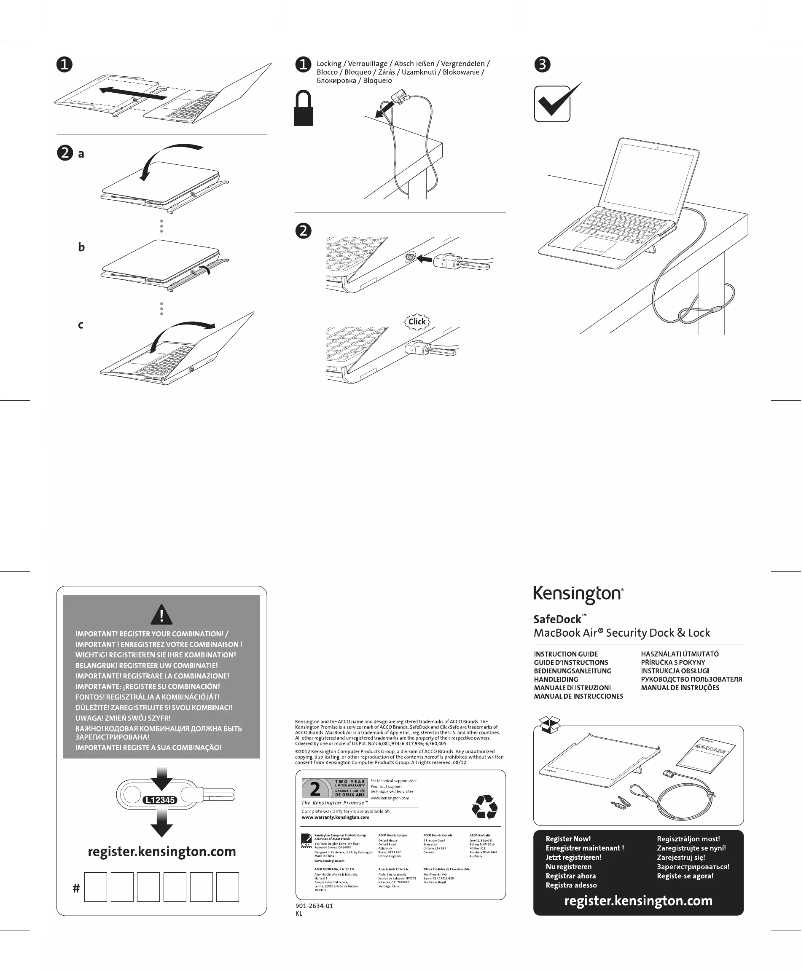 Page n°1 - Manuel utilisateur Kensington SafeDock