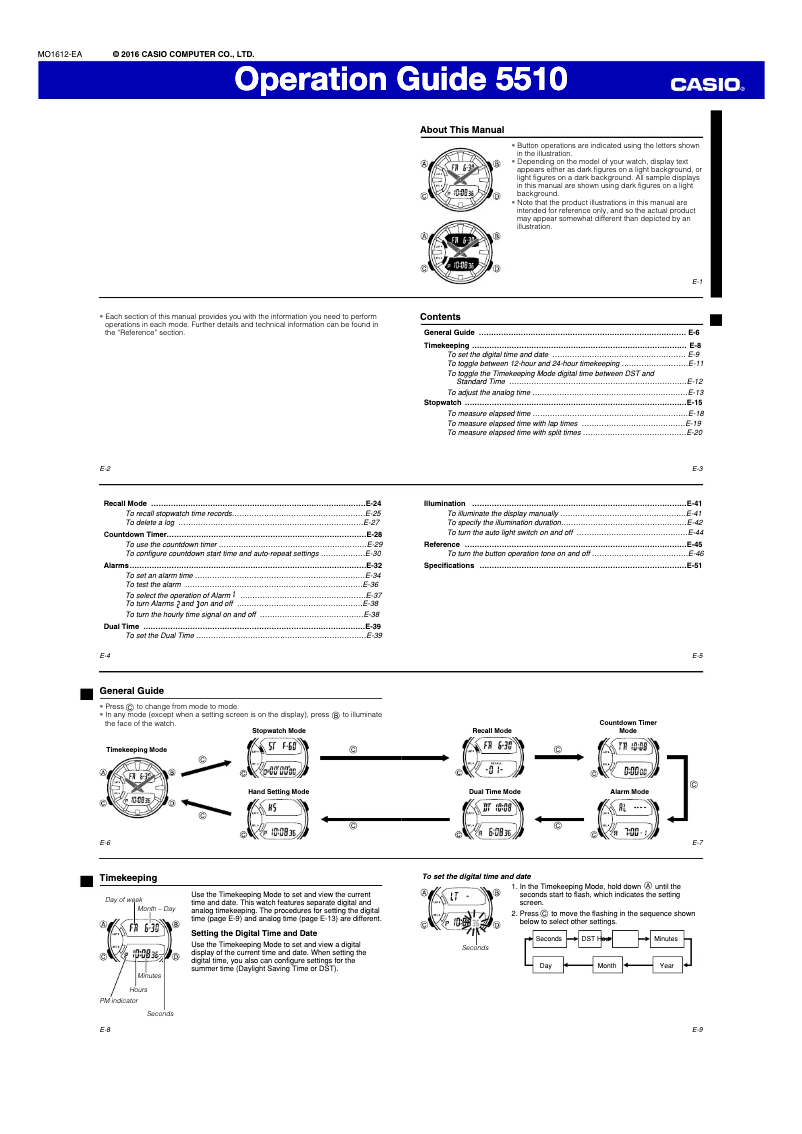 Page 1 de la notice Manuel utilisateur Casio Baby-G BGA-240BC-7AER