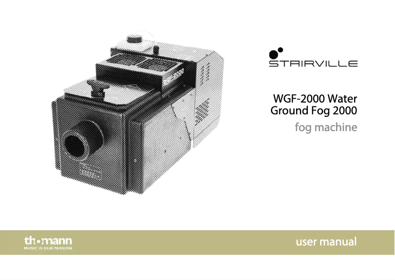 Page 1 de la notice Manuel utilisateur Stairville WGF-2000