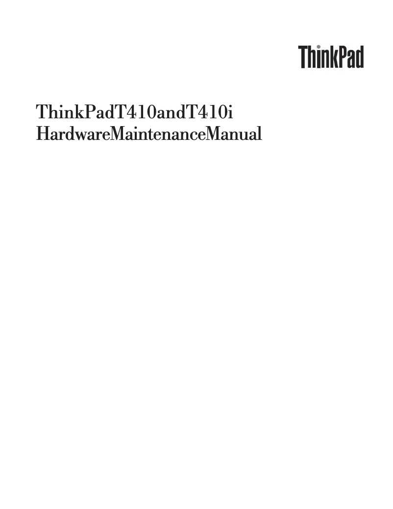 Page 1 de la notice Manuel utilisateur Lenovo ThinkPad T410