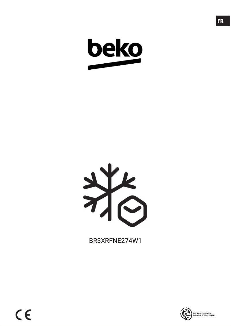 Page 1 de la notice Manuel utilisateur Beko BR3XRFNE274W1