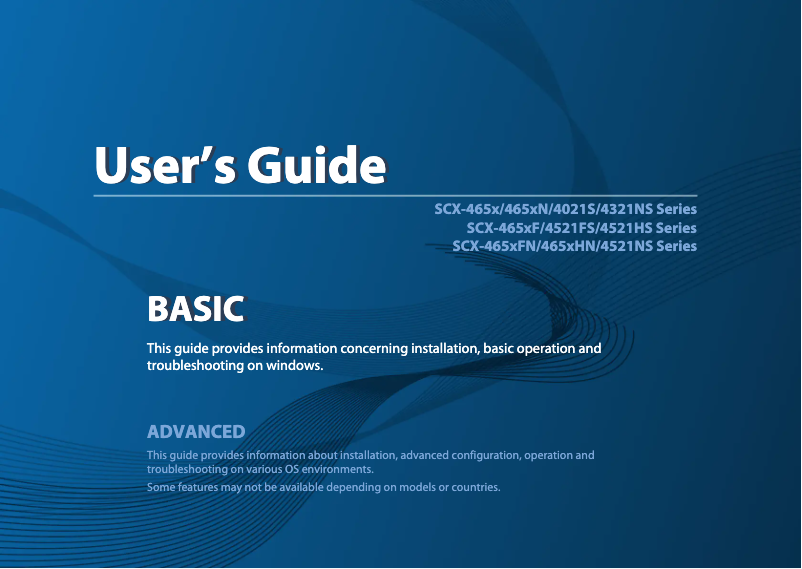 Image de la première page du manuel de l'appareil SCX-4655F