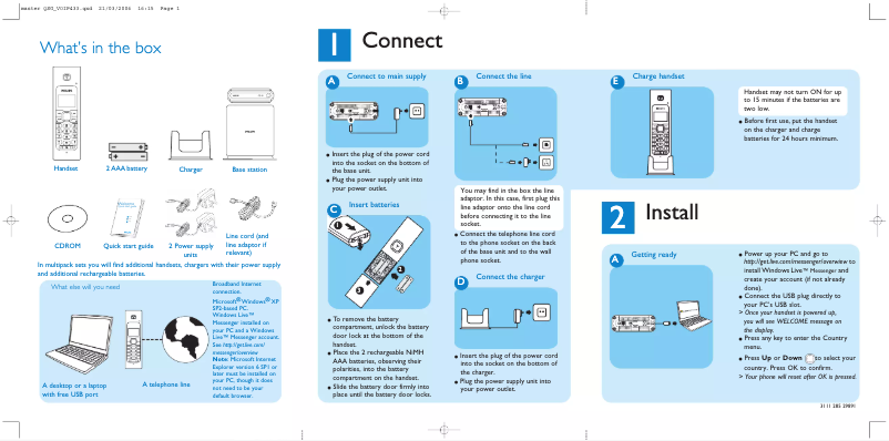Image de la première page du manuel de l'appareil VOIP4332B