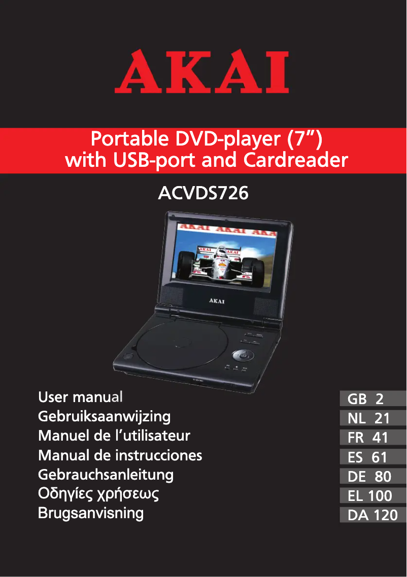 Image de la première page du manuel de l'appareil ACVDS727