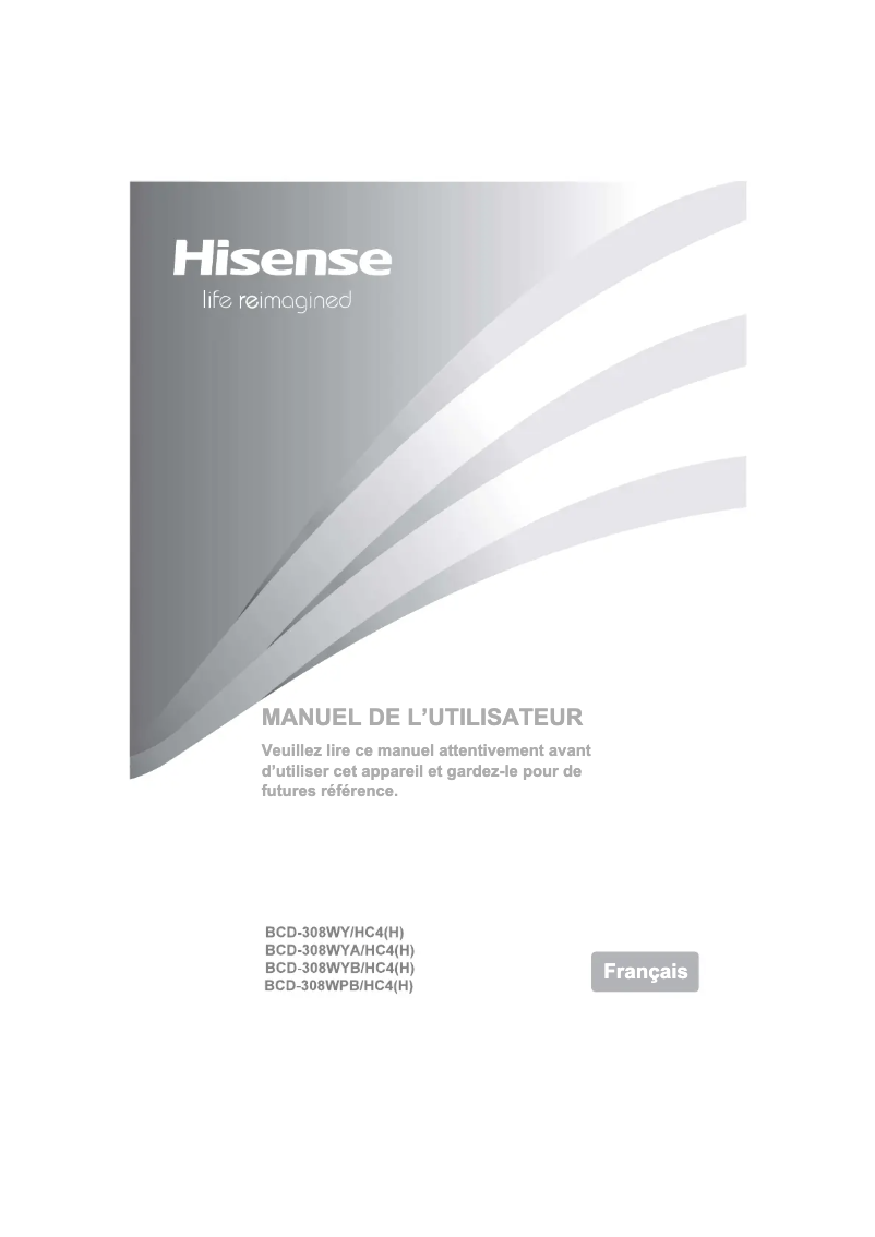 Page 1 de la notice Manuel utilisateur Hisense RB400N4AC2