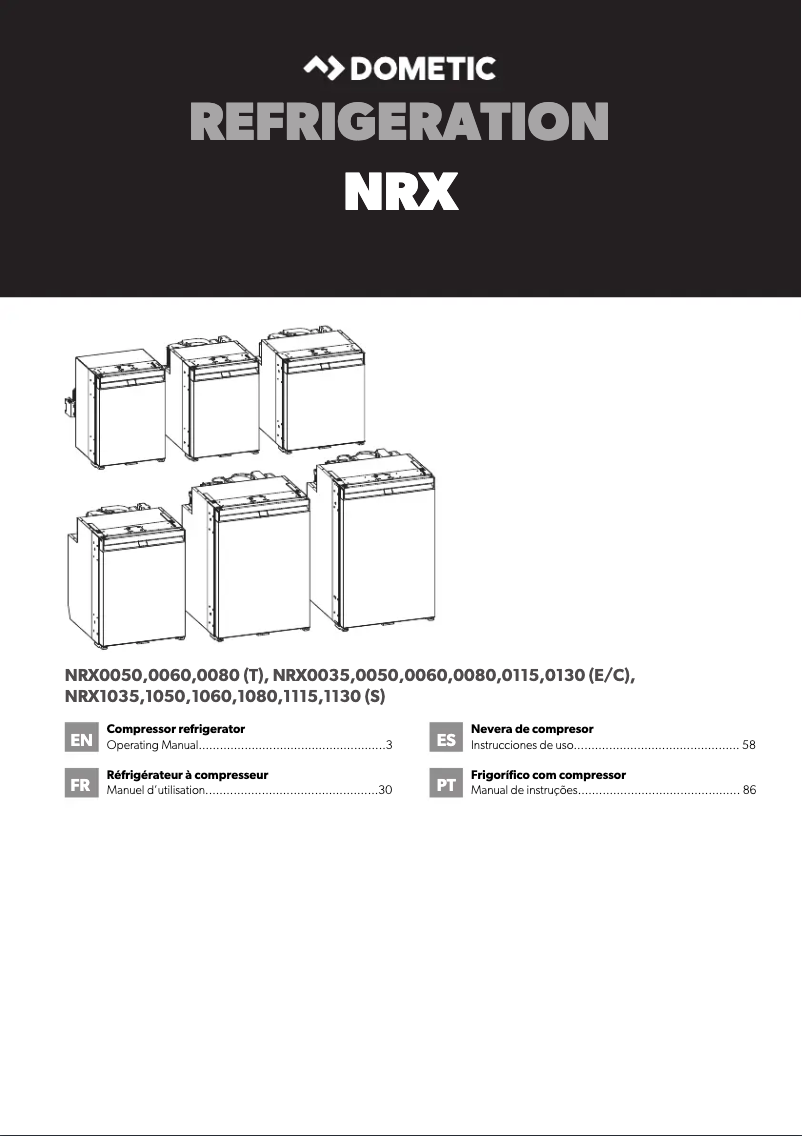 Página 1 del manual Manual de usuario Dometic NRX 115E
