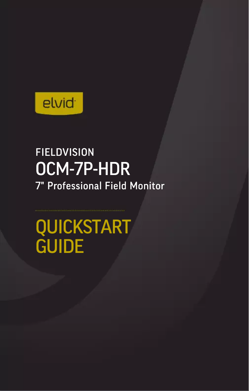 Page n°1 - Manuel utilisateur Elvid FieldVision OCM-7P-HDR