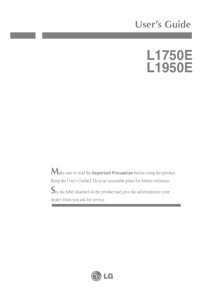 Image de la première page du manuel de l'appareil L1950E