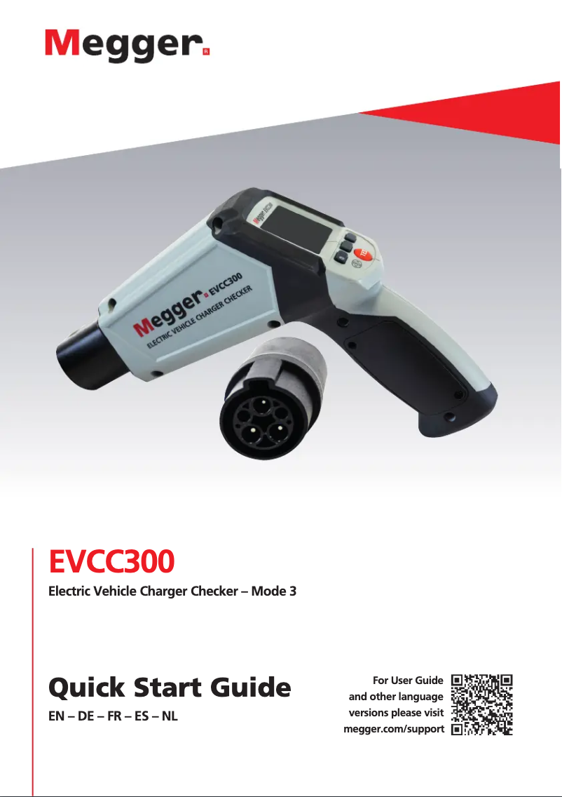 Page 1 de la notice Guide de démarrage rapide Megger DLRO2X