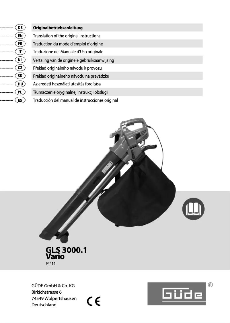 Page 1 de la notice Manuel utilisateur Güde GLS 3000.1 Vario