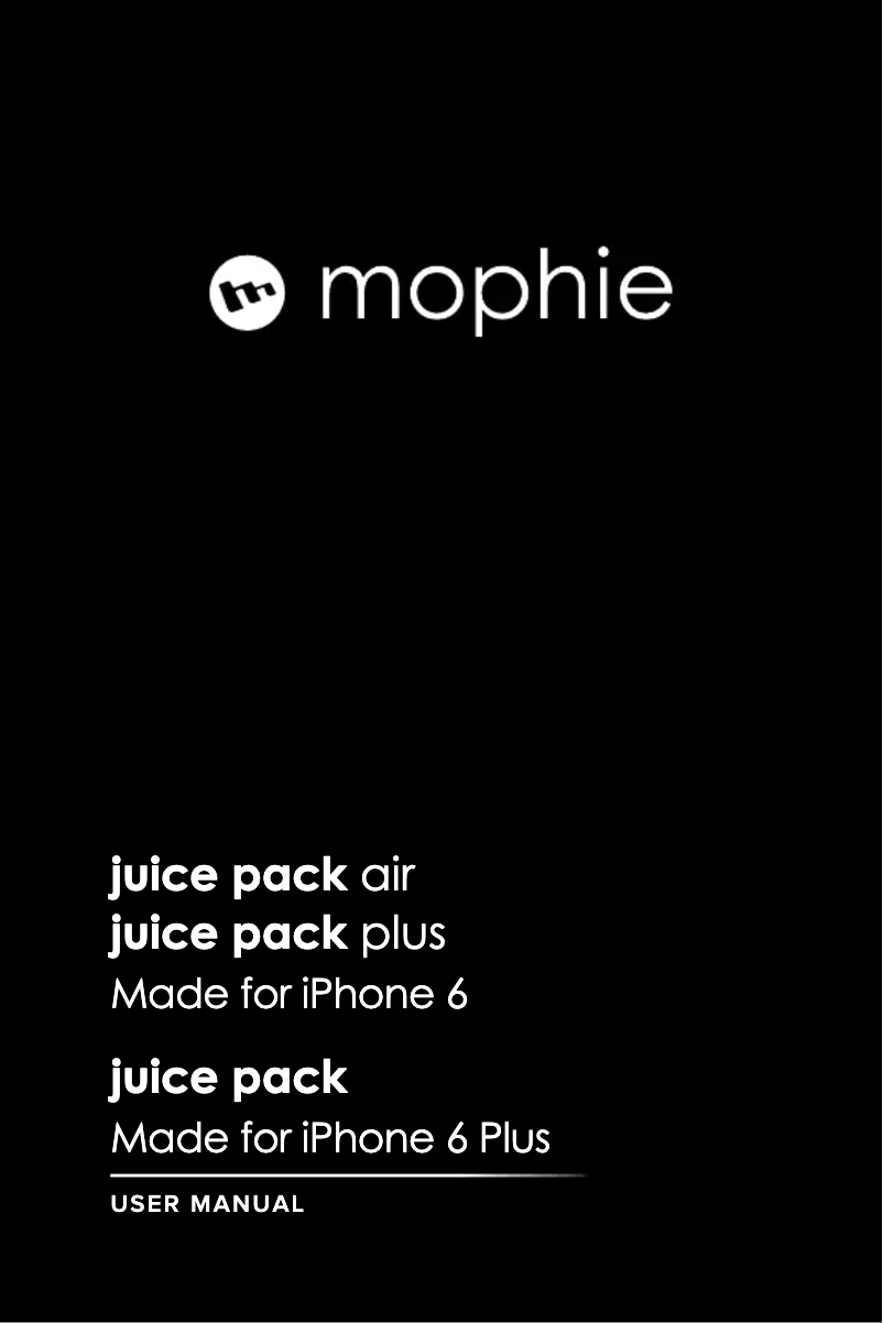 Page n°1 - Manuel utilisateur Mophie Juice Pack Air
