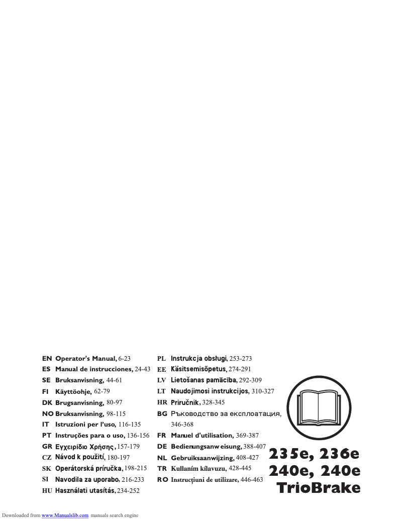 Page 1 de la notice Manuel utilisateur Husqvarna 236e
