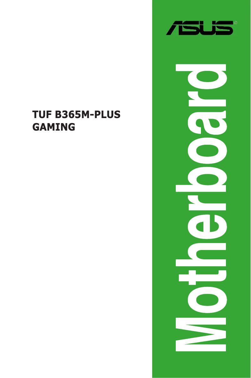 Image de la première page du manuel de l'appareil TUF B365M-PLUS GAMING