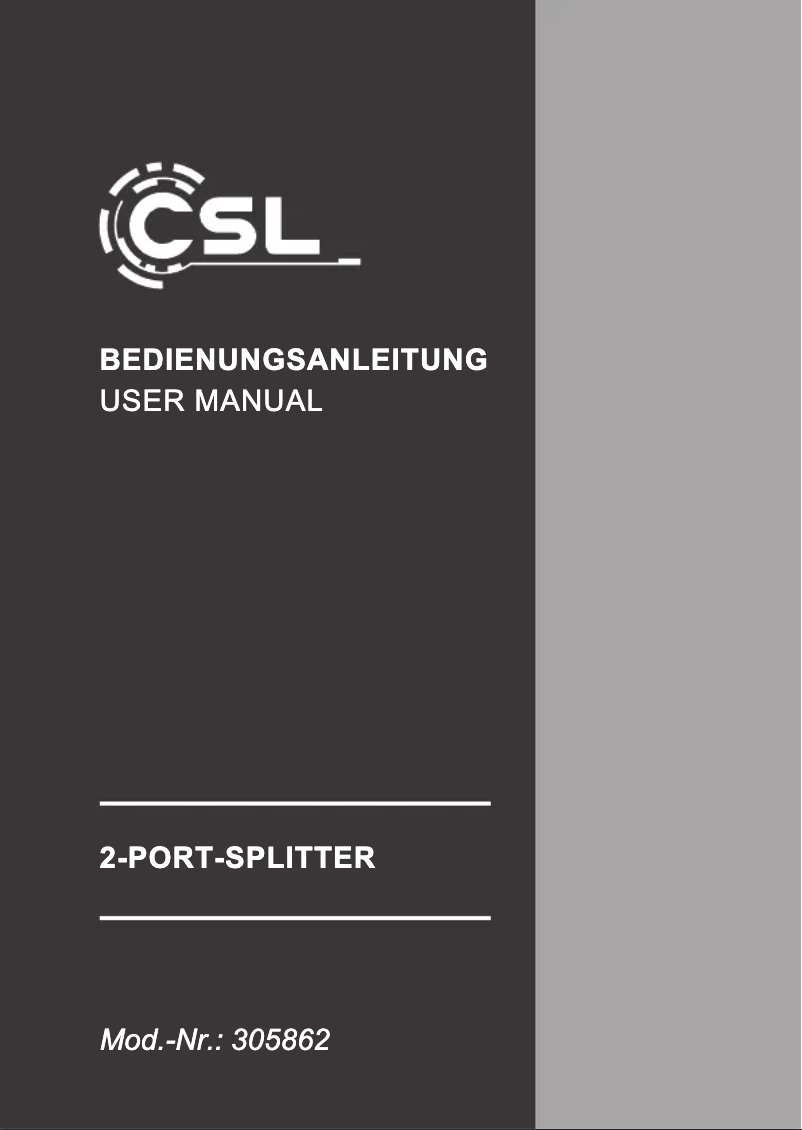 First page image of the manual for 305862