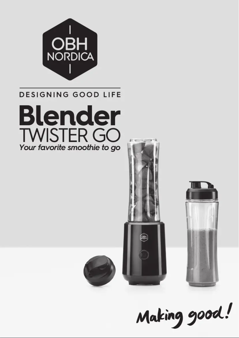 Página 1 del manual Manual de usuario OBH Nordica Blender Twister Go 7744