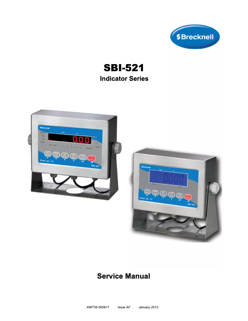 Image de la première page du manuel de l'appareil SBI-521