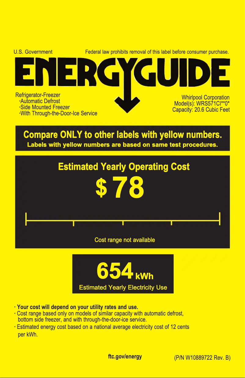 Image de la première page du manuel de l'appareil WRS571CIHW