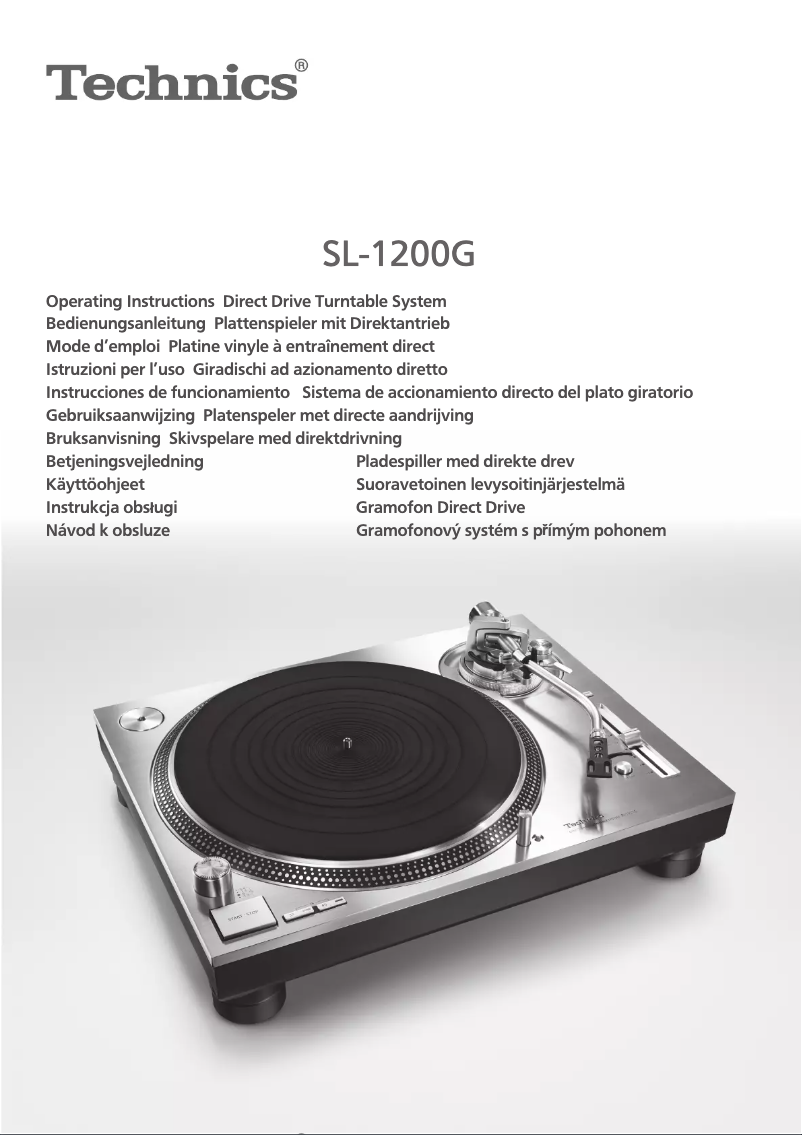 Page 1 de la notice Manuel utilisateur Technics SL-1200GEG