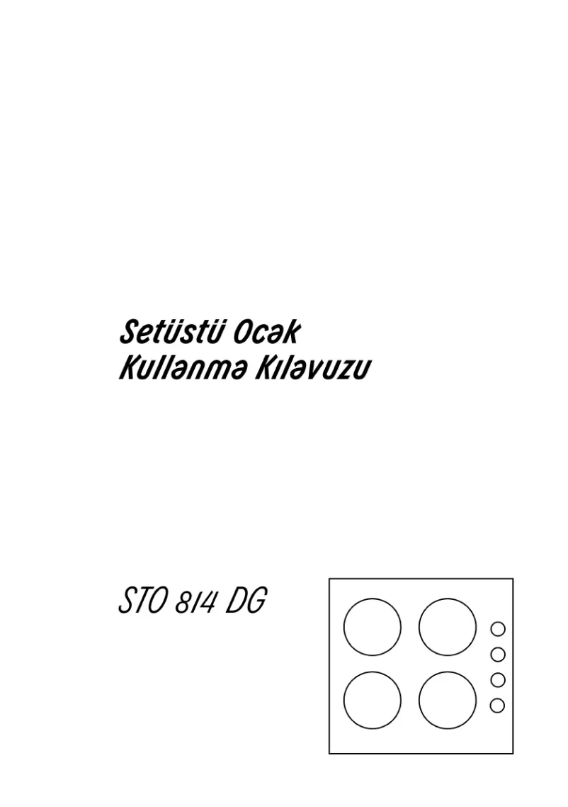 Page n°1 - Manuel utilisateur Arçelik STO 814 DG