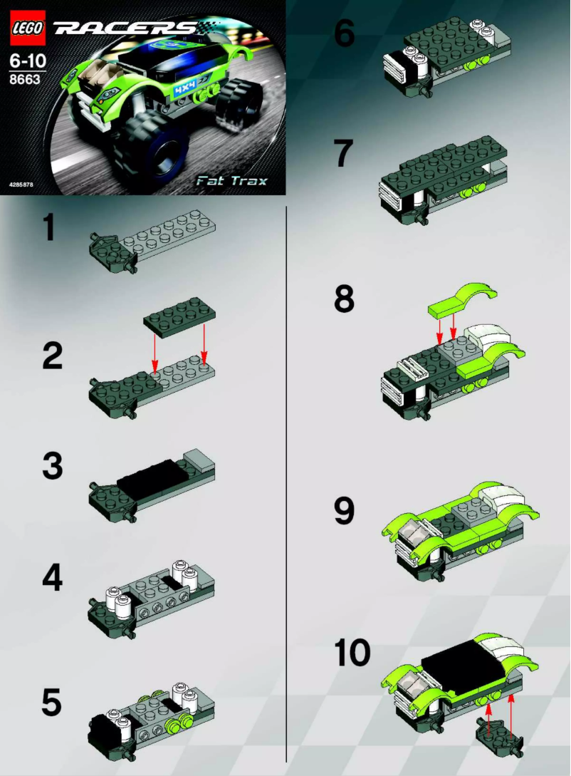 Page 1 de la notice Manuel utilisateur Lego Racers 8663