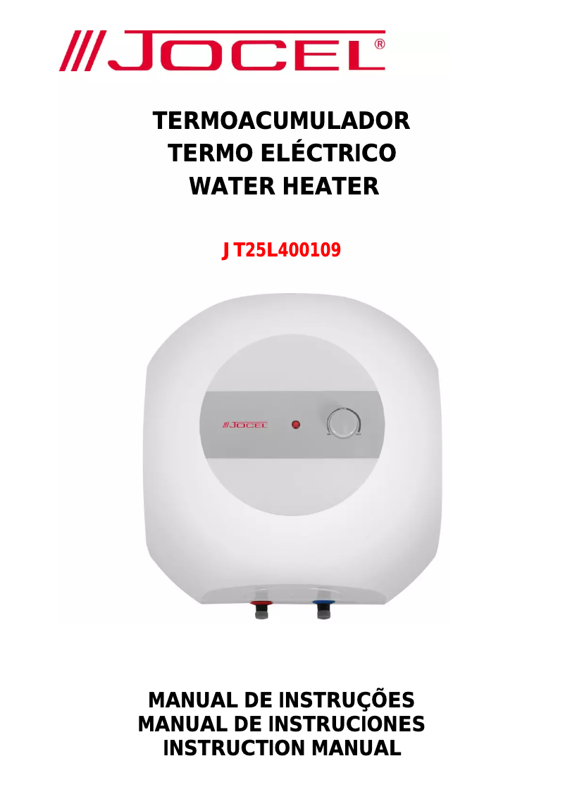 Image de la première page du manuel de l'appareil JT25L400109