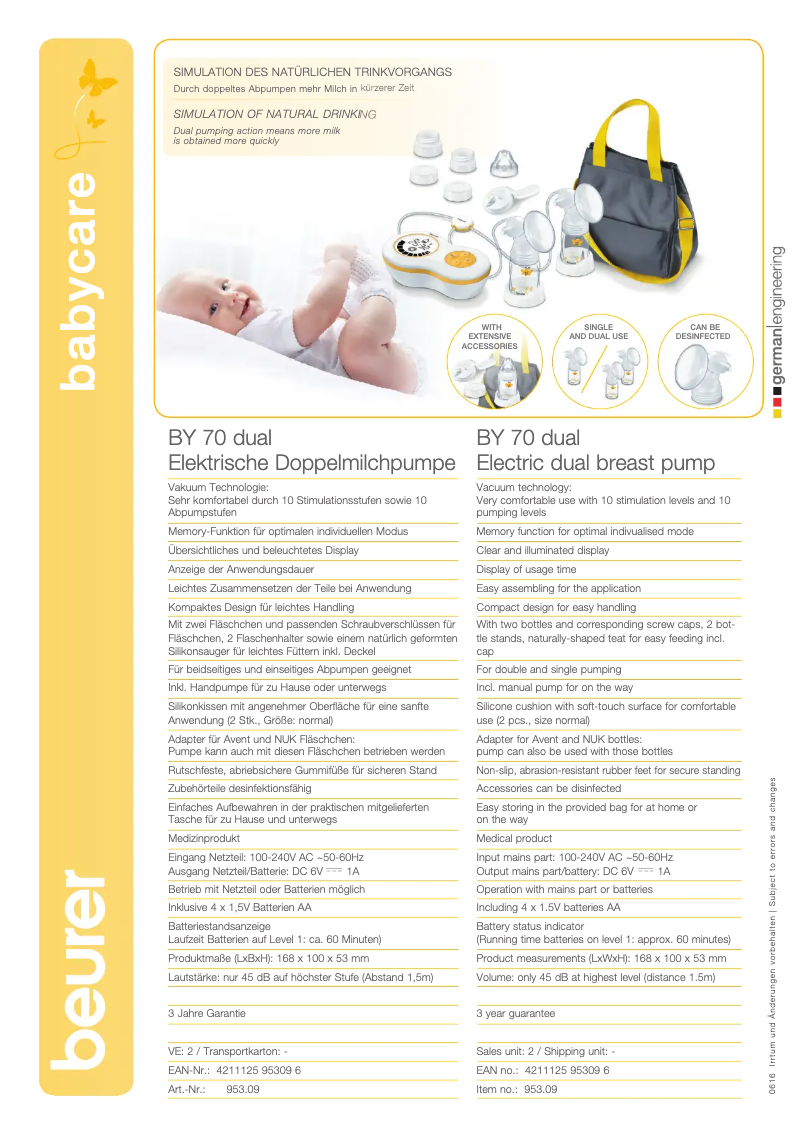 Image de la première page du manuel de l'appareil BY 70