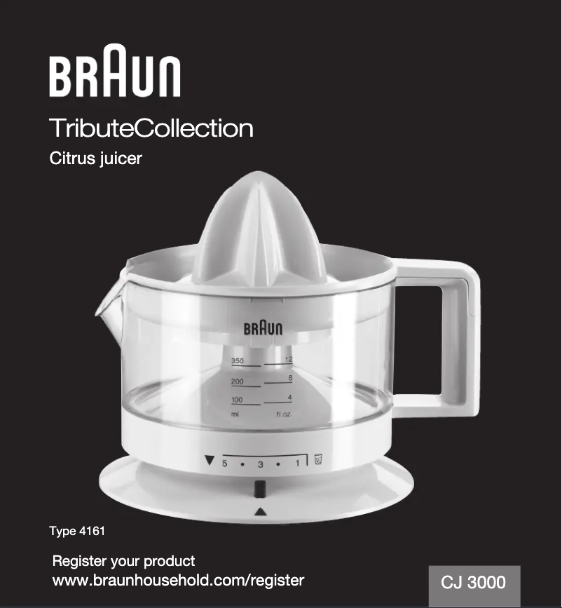 Page n°1 - Manuel utilisateur Braun TributeCollection CJ 3000