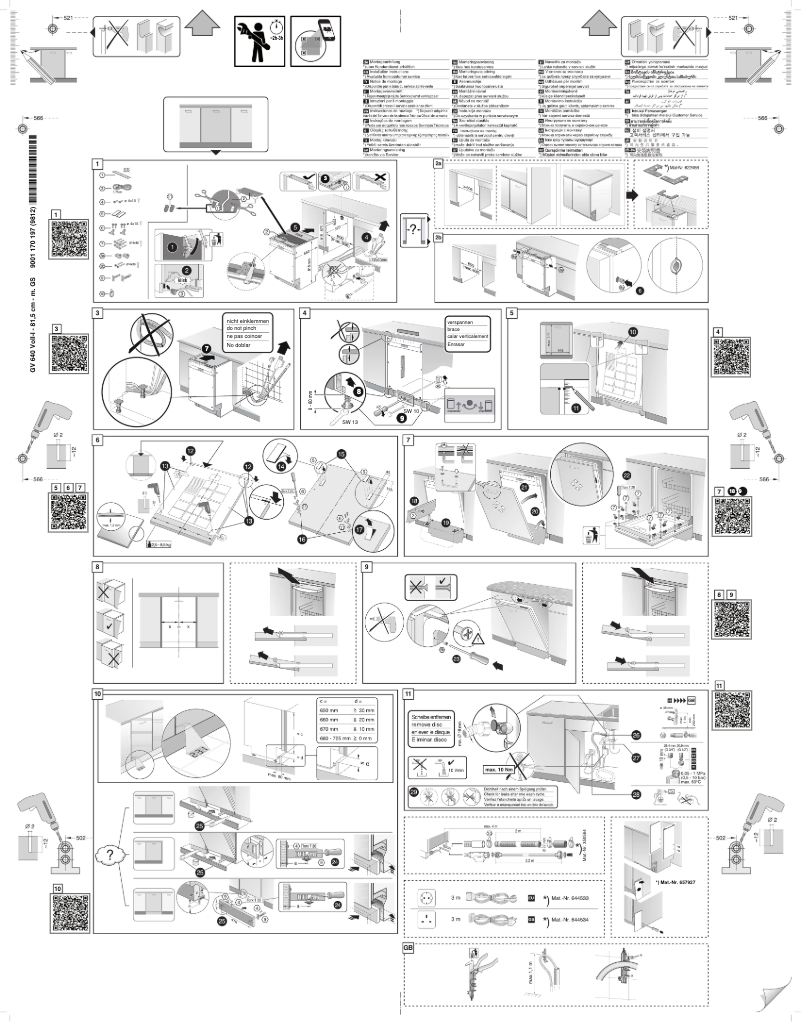Page n°1 - Guide d'installation Bosch SMA46PX00E