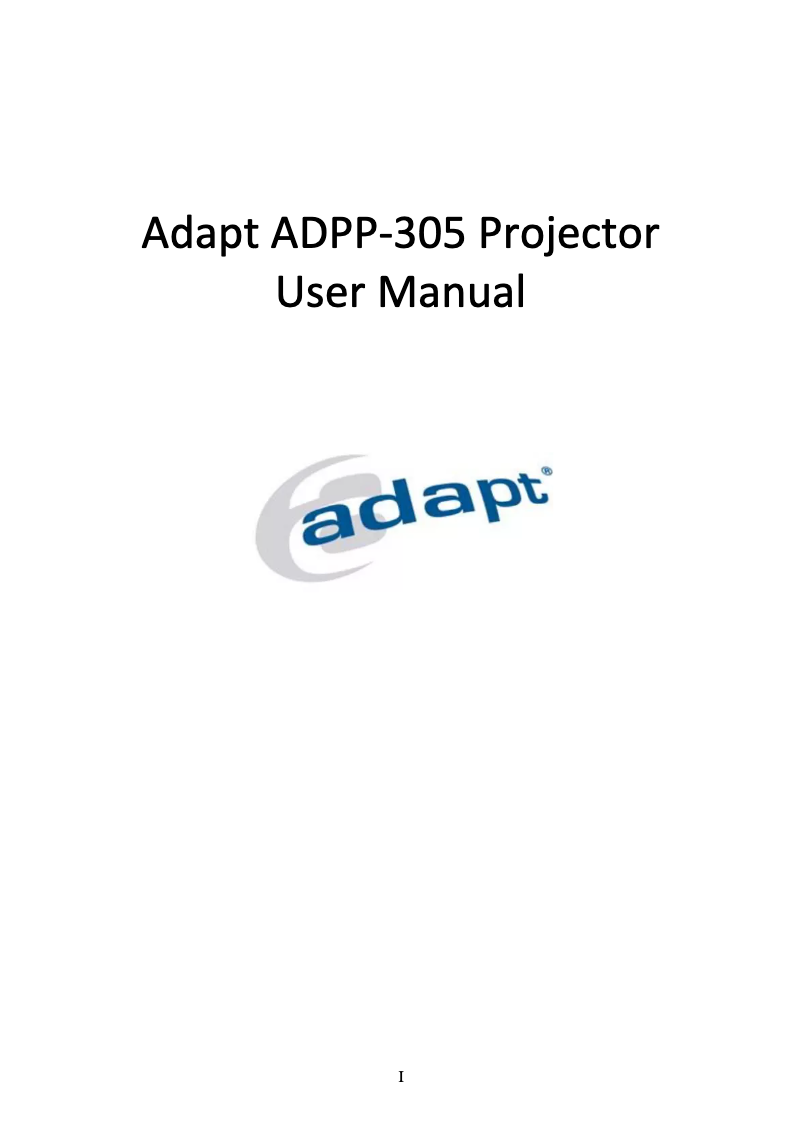 Página 1 del manual Manual de usuario Adapt ADPP-305