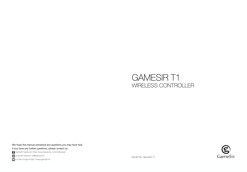 Page 1 de la notice Manuel utilisateur Gamesir T1