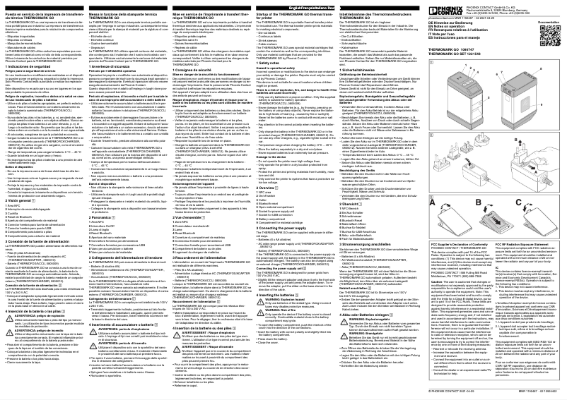 Image de la première page du manuel de l'appareil THERMOMARK GO