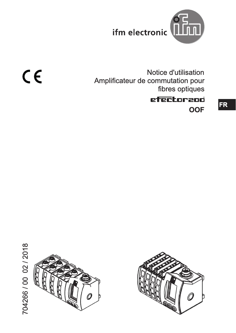 Page 1 de la notice Manuel utilisateur IFM OO5003