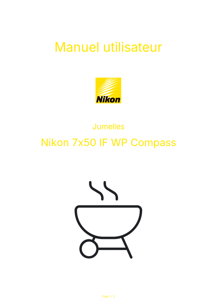 Image de la première page du manuel de l'appareil 7x50 IF WP Compass