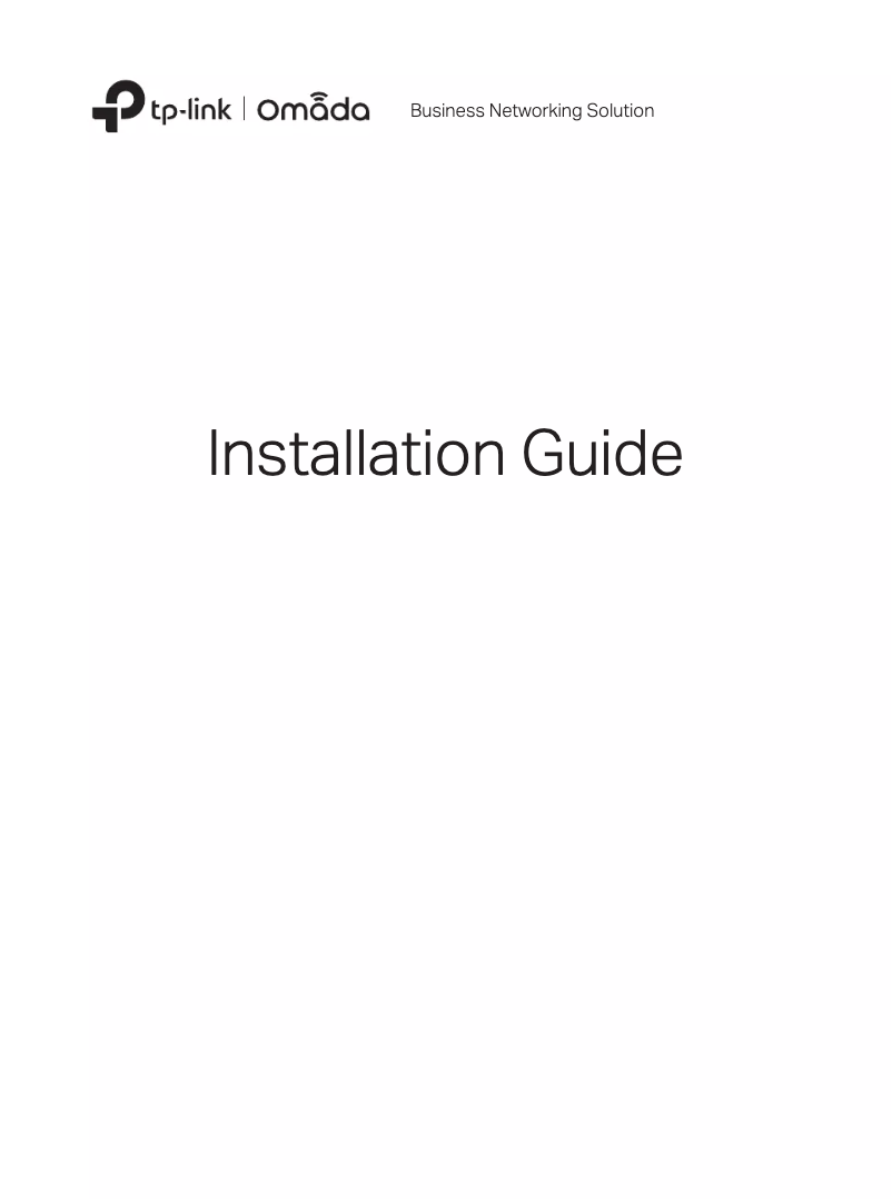 Page n°1 - Guide d'installation TP-Link Omada SG3210X-M2