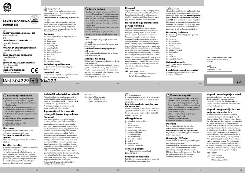 Page 1 de la notice Manuel utilisateur Playtive IAN 304229