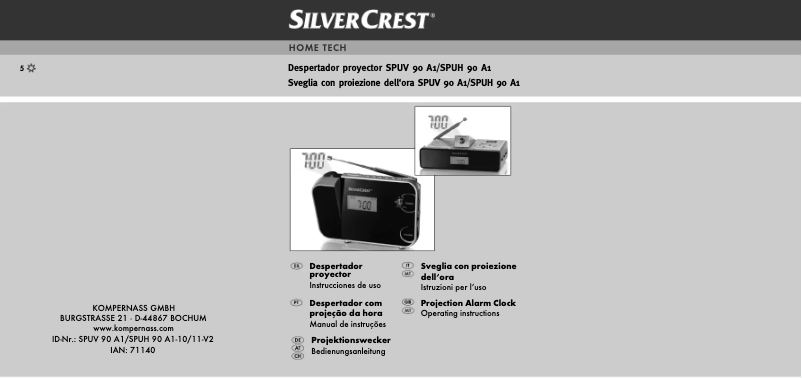 Page n°1 - Manuel utilisateur SilverCrest SPUH 90 A1